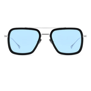 2023 Men's Driving Glasses Black/Blue/Grey Lens Metal Frame Polarized Sunglasses