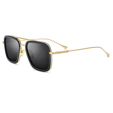 2023 Men's Driving Glasses Black/Blue/Grey Lens Metal Frame Polarized Sunglasses