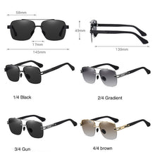 Load image into Gallery viewer, 2023 Men&#39;s Quality Sunglasses Male Driving Shades TAC Metal Brand Sun glasses Man Eyewear UV400 Original Designer Oculos