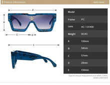 Load image into Gallery viewer, 2023 Men&#39;s Women&#39;s Square Gradient Sunglasses Retro Oversized Brand Designer Sunglasses UV400