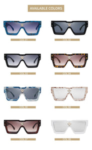 2023 Men's Women's Square Gradient Sunglasses Retro Oversized Brand Designer Sunglasses UV400