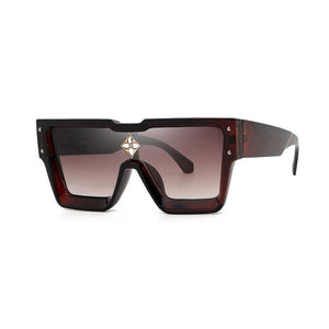 2023 Men's Women's Square Gradient Sunglasses Retro Oversized Brand Designer Sunglasses UV400