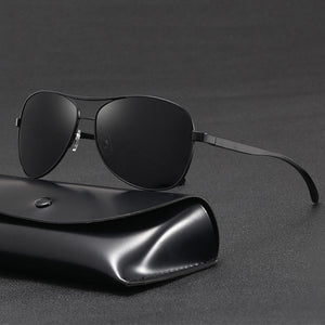 2023 Metal Frame Quality Oversized Spring Leg Alloy Men Sunglasses Polarized Brand Designer Pilot Male Sun Glasses Driving