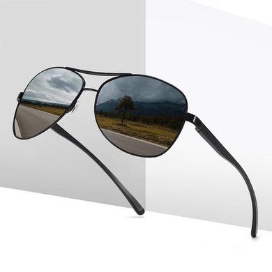 2023 Metal Frame Quality Oversized Spring Leg Alloy Men Sunglasses Polarized Brand Designer Pilot Male Sun Glasses Driving