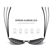 Load image into Gallery viewer, 2023 Metal Frame Quality Oversized Spring Leg Alloy Men Sunglasses Polarized Brand Designer Pilot Male Sun Glasses Driving