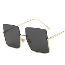 Load image into Gallery viewer, 2022 Metal Semi-rimless Sunglasses Women Retro Oversized Square Sun Glasses Men Fashion Half Metal Frame Streetwear Eyewear