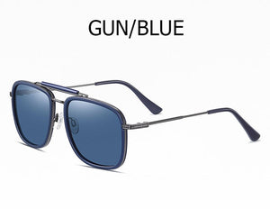 2022  Classic Vintage Square HUCK Style Polarized Sunglasses Brand Design aviation Sun Glasses UV400 Oculos De Sol