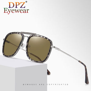 2022  Classic Vintage Square HUCK Style Polarized Sunglasses Brand Design aviation Sun Glasses UV400 Oculos De Sol