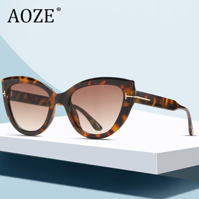 2023  brand cat eye sunglasses Big frame T Gradient lenses sun glasses for women men   9100