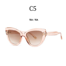 Carica l&#39;immagine nel visualizzatore di Gallery, 2023  brand cat eye sunglasses Big frame T Gradient lenses sun glasses for women men   9100