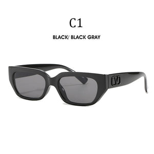 2022  square Fashion Modern Women Style Vintage Sunglasses ins Cool Brand Design V Sun Glasses Oculos De Sol