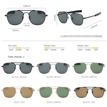 Load image into Gallery viewer, 2023  AO 8054military  army to pilot 52mm sunglasses brand American lens optical glass sunglasses sunglasses