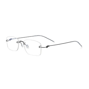 2023 Alloy Glasses Frame Men Square Optical Prescription Frameless Eyeglasses Frame Women Retro Boundless Small Eyewear