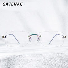 Load image into Gallery viewer, 2023 Alloy Glasses Frame Men Square Optical Prescription Frameless Eyeglasses Frame Women Retro Boundless Small Eyewear
