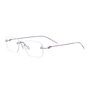 2023 Alloy Glasses Frame Men Square Optical Prescription Frameless Eyeglasses Frame Women Retro Boundless Small Eyewear