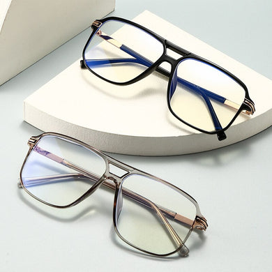 2023 Anti Blue Light Square Frame Glasses Men UV400 Metal Frame Blue Light Blocking Computer Eyeglasses Women