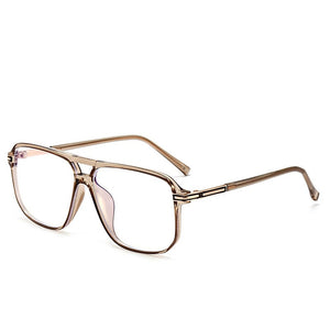 2023 Anti Blue Light Square Frame Glasses Men UV400 Metal Frame Blue Light Blocking Computer Eyeglasses Women