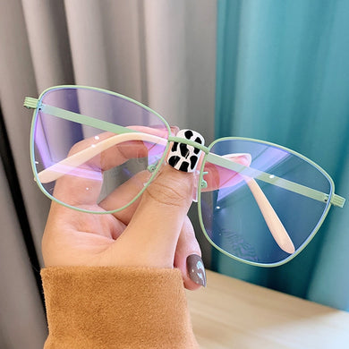 2023 Anti-Blue-Light Square Oversized Women Eyeglasses Men Retro Metal Eye Glasses Classic Brand Design Glasses Frame