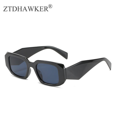 2023 Box Sunglasses For Women Personality Plastic Trimmed Square Glasses Wide Leg Eyeglasses Lady