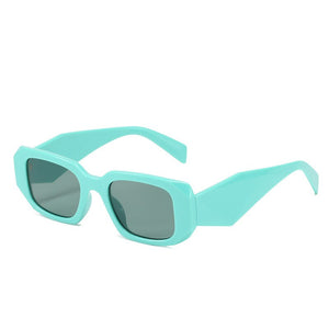 2023 Box Sunglasses For Women Personality Plastic Trimmed Square Glasses Wide Leg Eyeglasses Lady