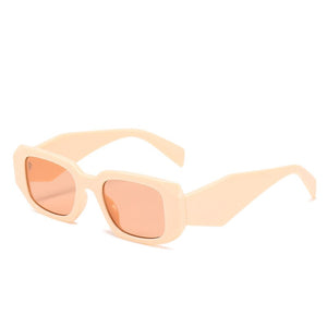 2023 Box Sunglasses For Women Personality Plastic Trimmed Square Glasses Wide Leg Eyeglasses Lady