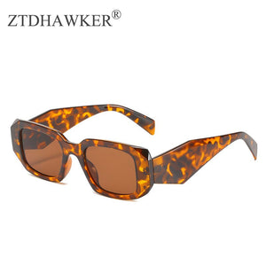 2023 Box Sunglasses For Women Personality Plastic Trimmed Square Glasses Wide Leg Eyeglasses Lady