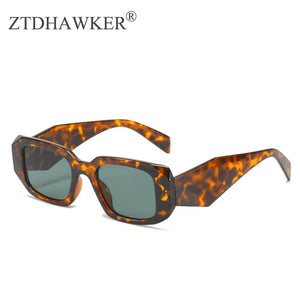 2023 Box Sunglasses For Women Personality Plastic Trimmed Square Glasses Wide Leg Eyeglasses Lady