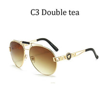 Load image into Gallery viewer, 2022  Brand Design Women Men Sunglasses Oversized Frame Leather Sun Glasses Man Hip Hop High Quality Male Female 2150 UV400