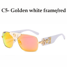 Load image into Gallery viewer, 2022  Brand Design Women Men Sunglasses Oversized Frame Leather Sun Glasses Man Hip Hop High Quality Male Female 2150 UV400
