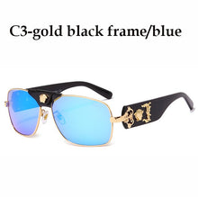 Load image into Gallery viewer, 2022  Brand Design Women Men Sunglasses Oversized Frame Leather Sun Glasses Man Hip Hop High Quality Male Female 2150 UV400