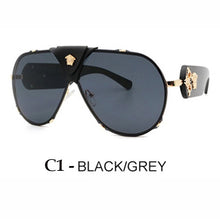 Load image into Gallery viewer, 2022  Brand Design Women Men Sunglasses Oversized Frame Leather Sun Glasses Man Hip Hop High Quality Male Female 2150 UV400