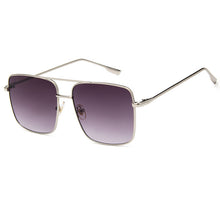 Load image into Gallery viewer, 2023 Brand Designer Metal Men Oversized Sunglasses  Square Sunglasses Women Mirror Lens Oculos De Sol