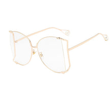 Carica l&#39;immagine nel visualizzatore di Gallery, 2022  Brand Pearls Half Round Sunglasses Women  Big Frame Gradient Sun Glasses Female Oculos Unisex Eyewear