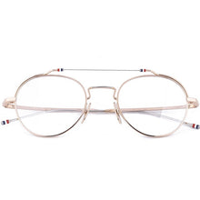 Load image into Gallery viewer, 2023 Brand Tom Brown Glasses Frame Women Double Beam Retro Round Frames Titanium TBX912 Sunglasses Prescription Optics Lens