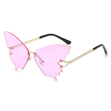 Load image into Gallery viewer, 2023 Butterfly Frameless Sunglasses For Women  Glasses Brand Designer Personalized  Colorful Shade Ladies Eyewear UV400