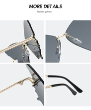 Load image into Gallery viewer, 2023 Butterfly Frameless Sunglasses For Women  Glasses Brand Designer Personalized  Colorful Shade Ladies Eyewear UV400