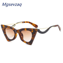 Load image into Gallery viewer, 2023  Cat Eye Seay Designer Sunglasses For Women Leopard Sun Glasses Vintage Elegant Eyeglasses Trend  Black Shades