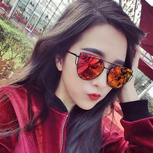 Load image into Gallery viewer, 2023 Cat Eye Sunglasses Women Brand Designer Shades Eyewear Twin-Beams Mirror Sun Glasses For Female UV400