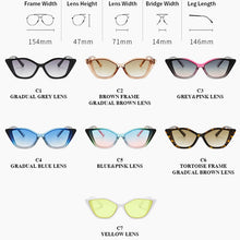 Load image into Gallery viewer, 2023 Cat Eye Sunglasses Women Brand Designer  Gradient Lens Sun Glasses Ladies Vintage Shades UV400 Oculos Feminino