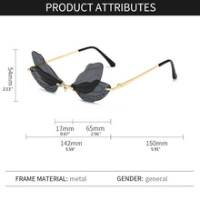 Load image into Gallery viewer, 2023 Clear Lens Steampunk Glasses Dragonfly Wing Frameless Eyewear for Young Lady