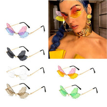 Load image into Gallery viewer, 2023 Clear Lens Steampunk Glasses Dragonfly Wing Frameless Eyewear for Young Lady