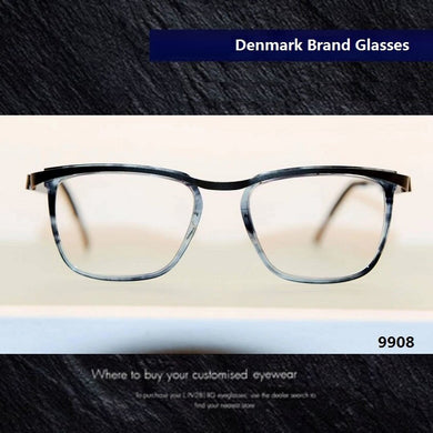 2023 Denmark Brand 9908 Ultralight Retro Square Pilot Titanium Glasses Frame Men Women Myopia Optical Prescription Eyeglasse