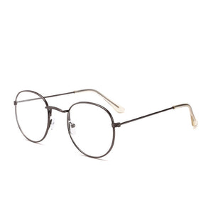 2022  Designer Woman Glasses Optical Frames Metal Round Glasses Frame Clear lens Eyeware Black Silver Gold Eye Glass