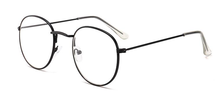 2022  Designer Woman Glasses Optical Frames Metal Round Glasses Frame Clear lens Eyeware Black Silver Gold Eye Glass