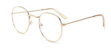 Load image into Gallery viewer, 2022  Designer Woman Glasses Optical Frames Metal Round Glasses Frame Clear lens Eyeware Black Silver Gold Eye Glass