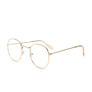 2022  Designer Woman Glasses Optical Frames Metal Round Glasses Frame Clear lens Eyeware Black Silver Gold Eye Glass
