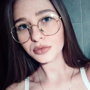2022  Designer Woman Glasses Optical Frames Metal Round Glasses Frame Clear lens Eyeware Black Silver Gold Eye Glass