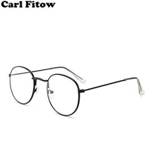 Load image into Gallery viewer, 2023 Designer Woman Glasses Optical Frames Round Gold Glasses With Cute Rims Clear lens Eyeware Black Silver Gold Eye Glass