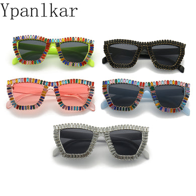 2023 Diamond Framed Sunglasses Men's and Women's Party Party Sun Glasses Show Gorgeous Diamond Sunglasses