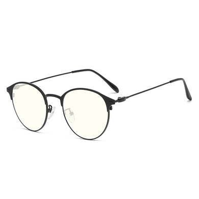 2022   Anti-blue Color Glasses For Men And Women With Retro Flat Mirror Metal Frame Eyes Foreign Trade 9007